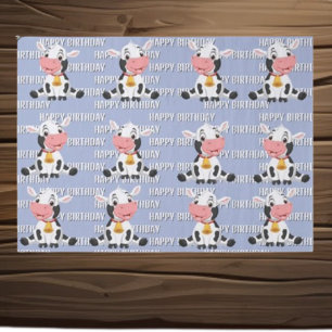 Papier Mousseline Vache bleue mûre