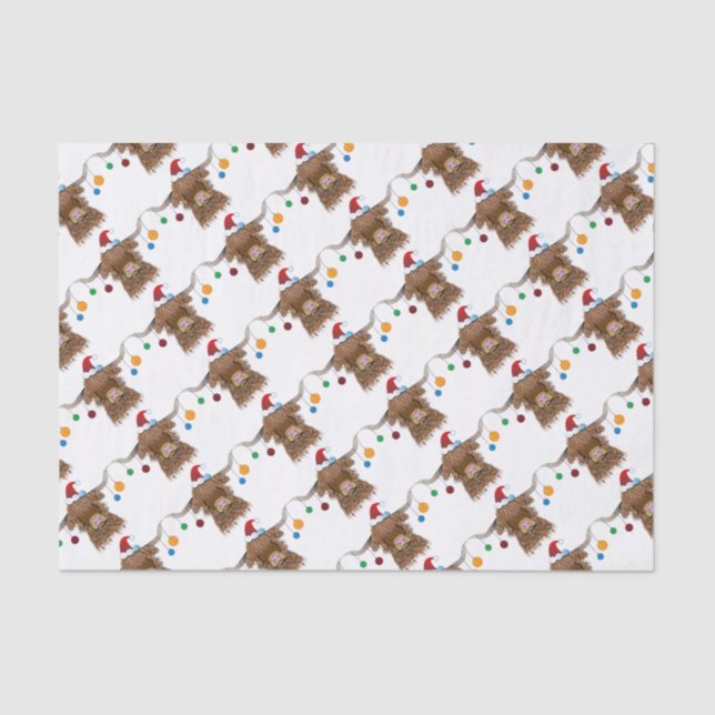 Papier Mousseline Vache de Noël (Recto)