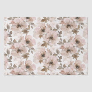 Papier Mousseline Vacheresse Fleurie Sud-Ouest Rose Marron