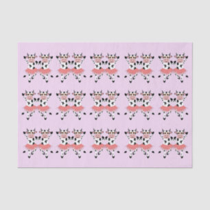 Papier Mousseline Vaches dansantes mignonnes et amusantes