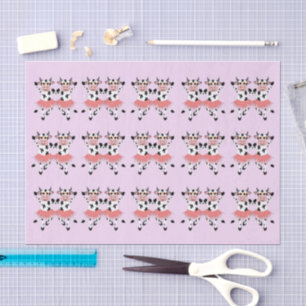 Papier Mousseline Vaches dansantes mignonnes et amusantes