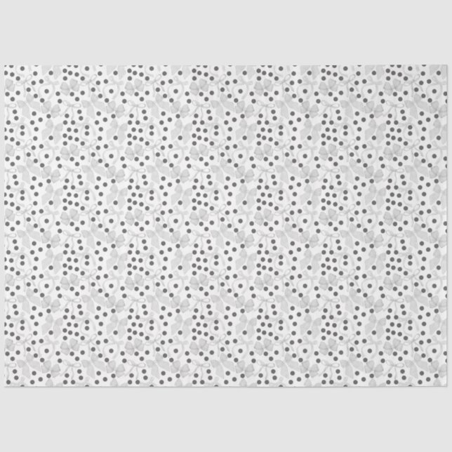 Papier Mousseline Vaches grises et points gris foncé (Recto)