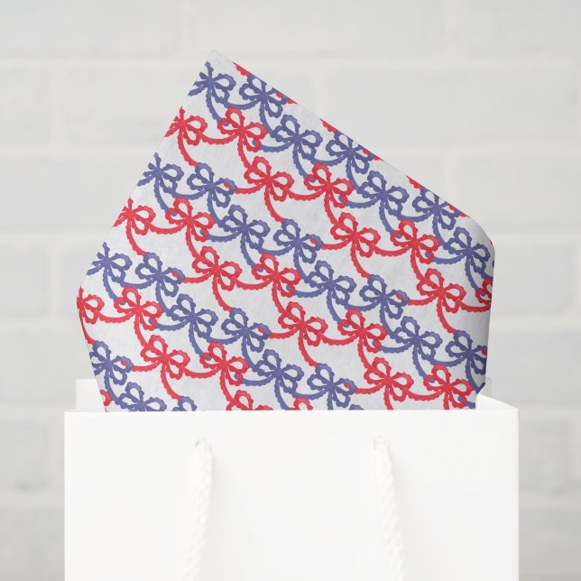 Papier Mousseline Vaches patriotiques aquarelles (Sac cadeau)