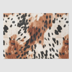 Papier Mousseline Vachette animale à la crème Brown