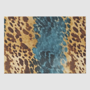 Papier Mousseline Vachette d'or bleu occidental