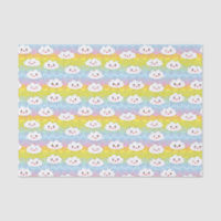 Vagues colorées mignonnes Kawaii Emoji Clouds Moti