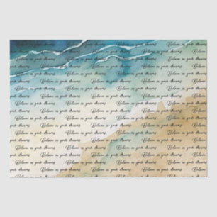 Papier Mousseline Vagues d'océan de plage