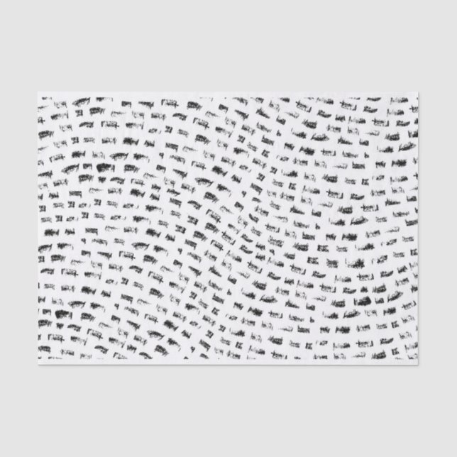 Papier Mousseline Vagues noires et blanches (Recto)