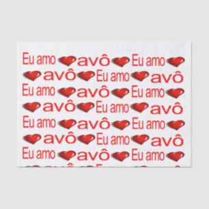 Papier Mousseline Valentine's Day Tissue Paper Love Avô Grand-père