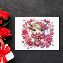 Valentines de vache des Hautes-Terres Roses