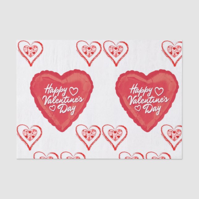 Papier Mousseline Valentines en papier décoratif baisers (Recto)