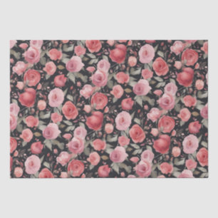 Papier Mousseline Valentines Jour rose et rouge Roses
