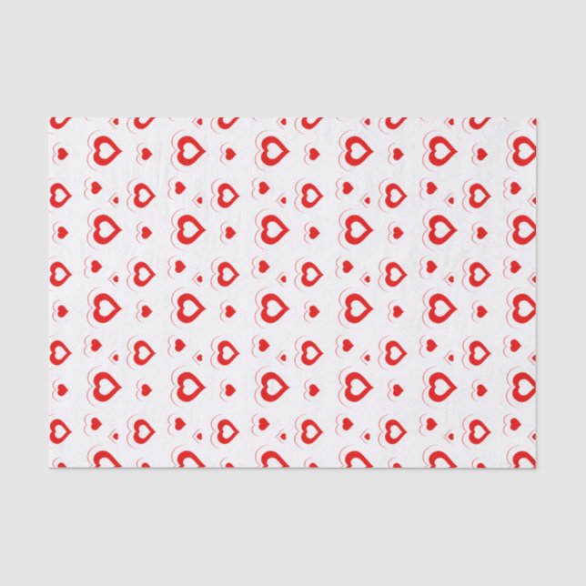 Papier Mousseline Valentines moderne Motif de coeur (Recto)