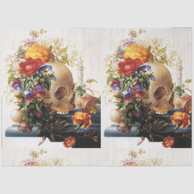 Papier Mousseline Vanitas - Le crâne (Recto)