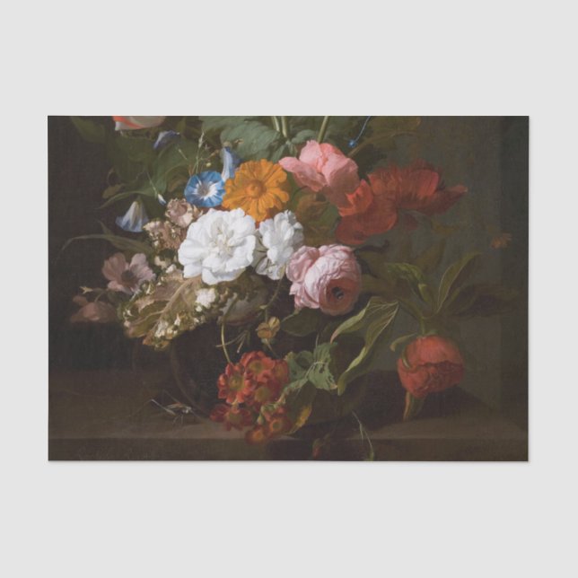Papier Mousseline Vase des fleurs de Rachel Ruysch (Recto)