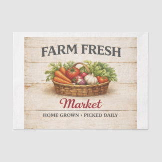 Papier Mousseline Veggie Market