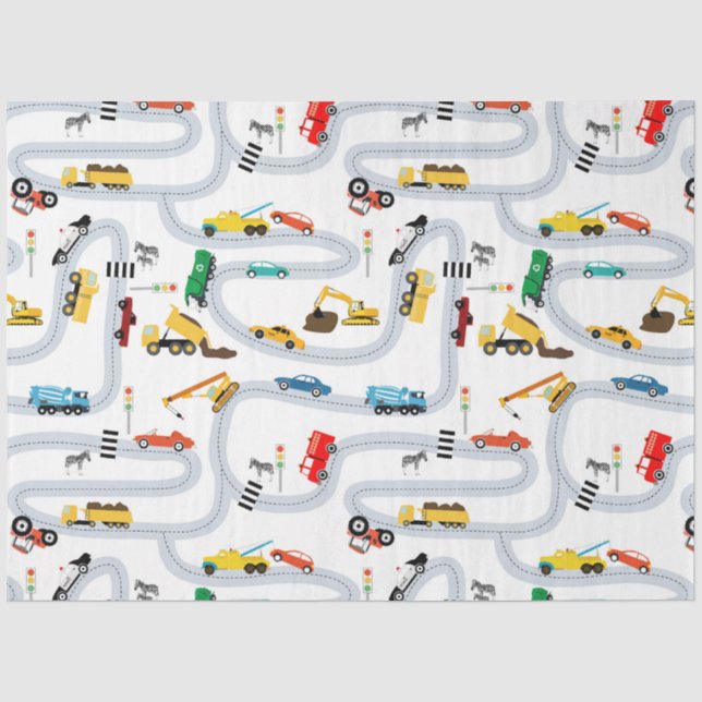 Papier Mousseline Véhicules de transport Voitures et Camions Trafic  (Recto)