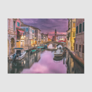 Papier Mousseline Venise, Italie Canal Pittoresque & Architecture Vé
