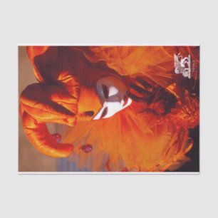 Papier Mousseline Venise, Italie (IT) - costume orange de carnaval
