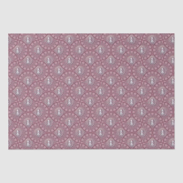 Papier Mousseline Ventilateurs d'oiges de style Whimssman rose Manda (Recto)