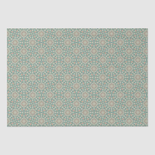 Papier Mousseline Ventilateurs d'oignon Mandala Deco Retro Sage & Sa (Recto)