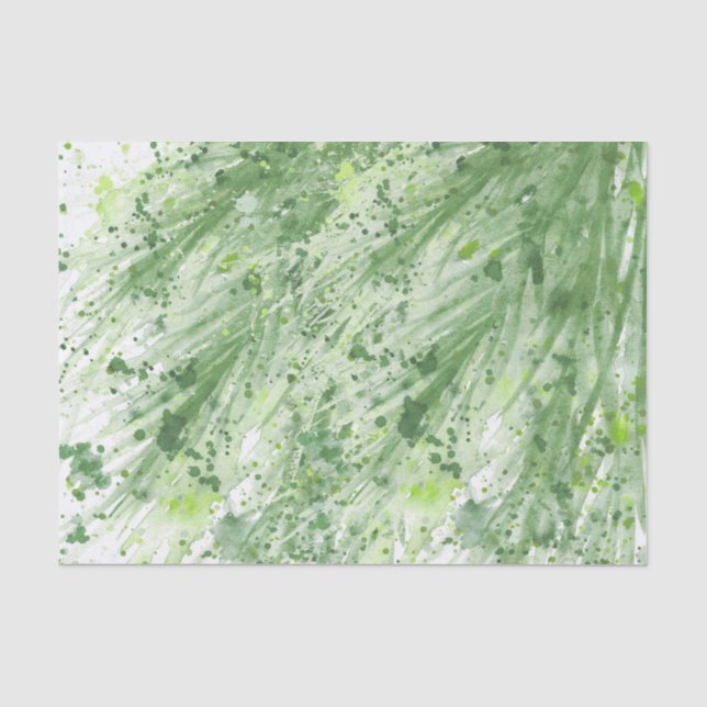 Papier Mousseline Verdure de Sage art de l'aquarelle abstraite (Recto)