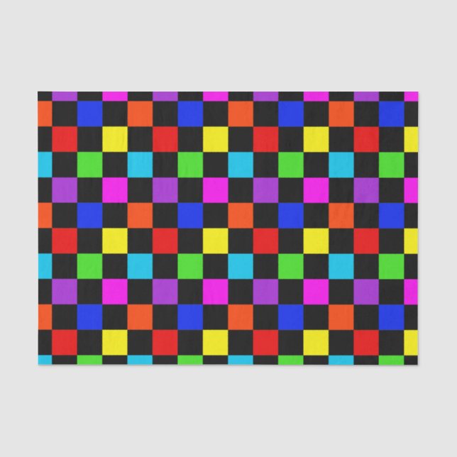 Papier Mousseline Vérificateur néon multicolore (Recto)