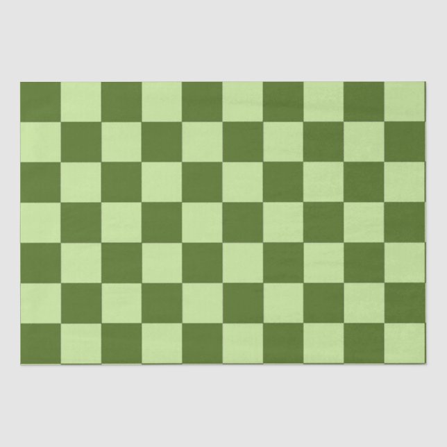 Papier Mousseline Vérificateurs vert foncé et vert clair (Recto)