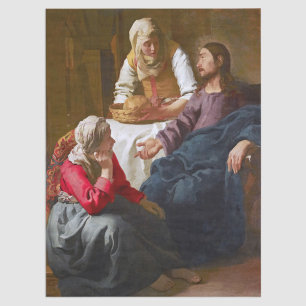 Papier Mousseline Vermeer - Christ dans la Maison de Martha et Marie