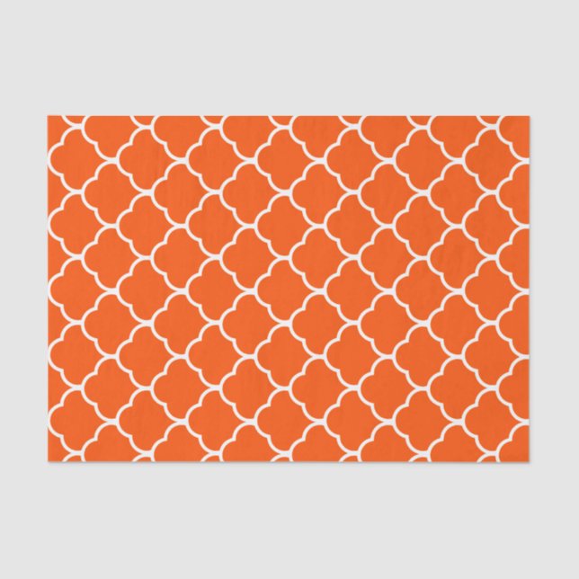 Papier Mousseline Vermillion Elegant Design Marocain (Recto)