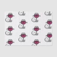 Verre de chat et de vin
