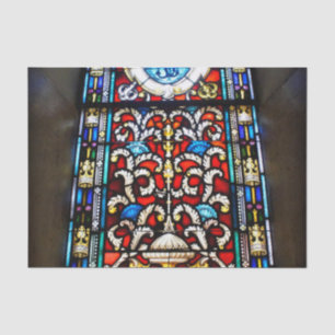 Papier Mousseline Verre souillé rouge et de bleu