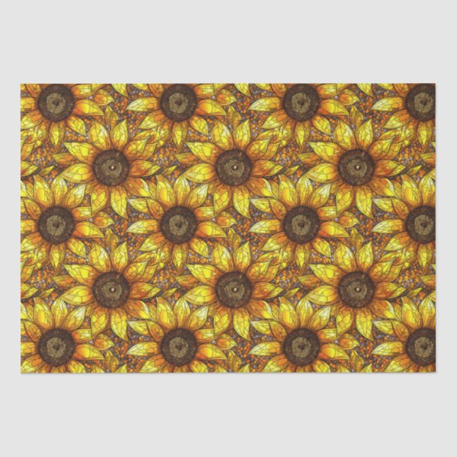 Papier Mousseline Verre tendu de tournesol (Recto)