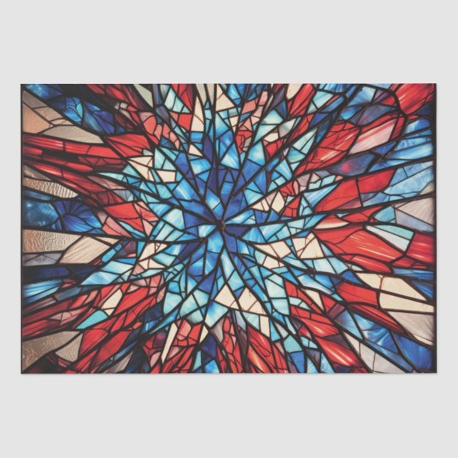 Papier Mousseline Verre Trait Patriotique (Recto)