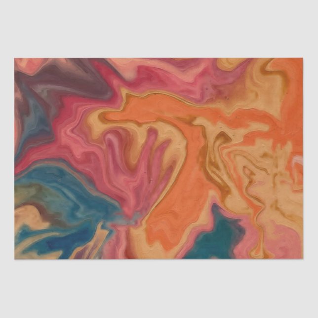 Papier Mousseline Verres d'aquarelle coucher de soleil (Recto)