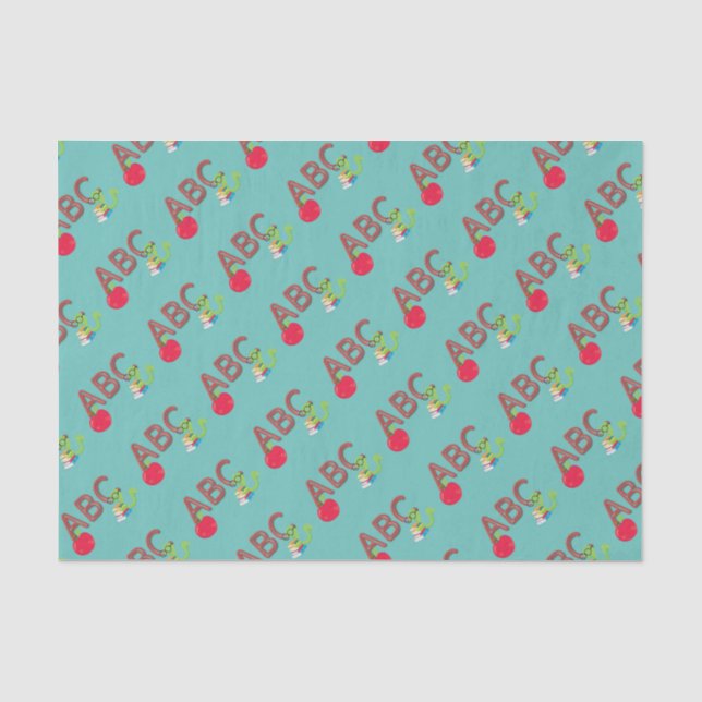 Papier Mousseline Vers de livre ABC (Recto)