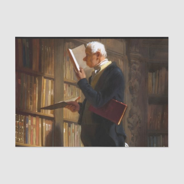 Papier Mousseline Vers de livre Carl Spitzweg Art (Recto)