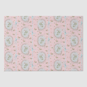 Papier Mousseline Versailles Strawberrys & Ribbons Rose