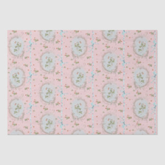 Papier Mousseline Versailles Strawberrys & Ribbons Rose