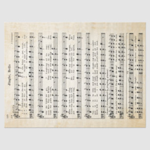 Papier Mousseline Version 1850 Jingle, Bells Tissue Paper Decoupage