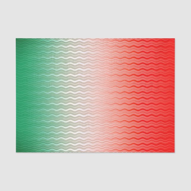 Papier Mousseline Vert argenté rouge (Recto)