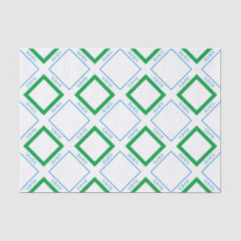 Papier Mousseline Vert bleu minimal Grand Diamant Texte japonais