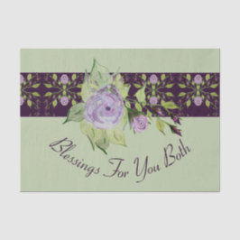 Papier Mousseline Vert Clair Avec Violet