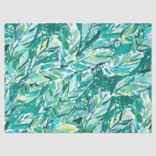 Papier Mousseline Vert de JUNGLE de FEUILLE de BANANE tropical