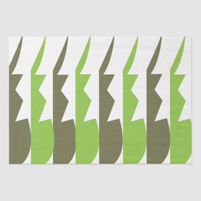 Papier Mousseline Vert gris Abstrait moderne (Recto)