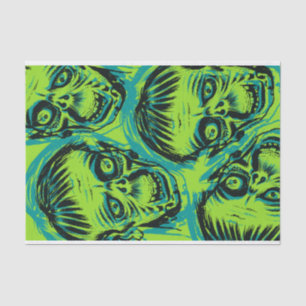 Papier Mousseline Vert néon effrayant Zombie Halloween 