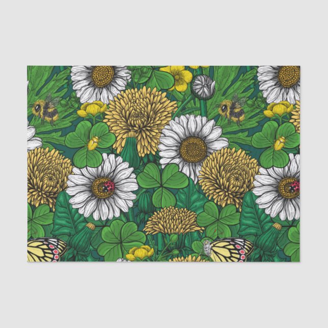Papier Mousseline Vert printemps (Recto)