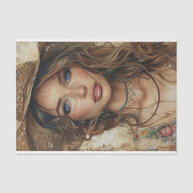 Papier Mousseline Vibes de cowgirl3 (Recto)