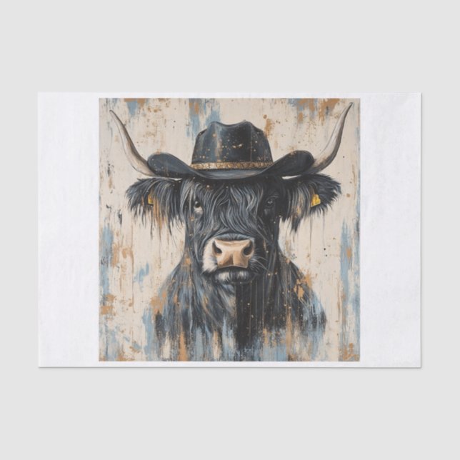 Papier Mousseline Vibes de vache Highland3 (Recto)
