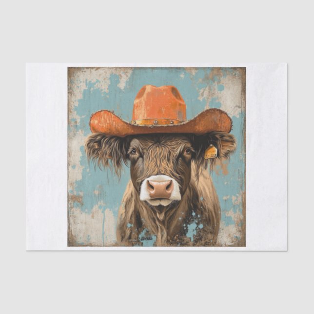 Papier Mousseline Vibes de vache Highland7 (Recto)